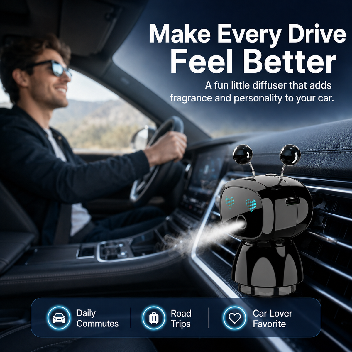 Robot Car Diffuser in a real driving environment