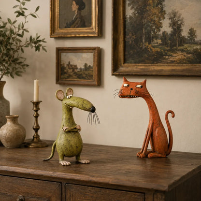 Whimsical Vintage Animal Figurine with Quirky Charm