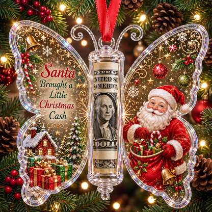 🦋 Butterfly Christmas Money Gift Ornament