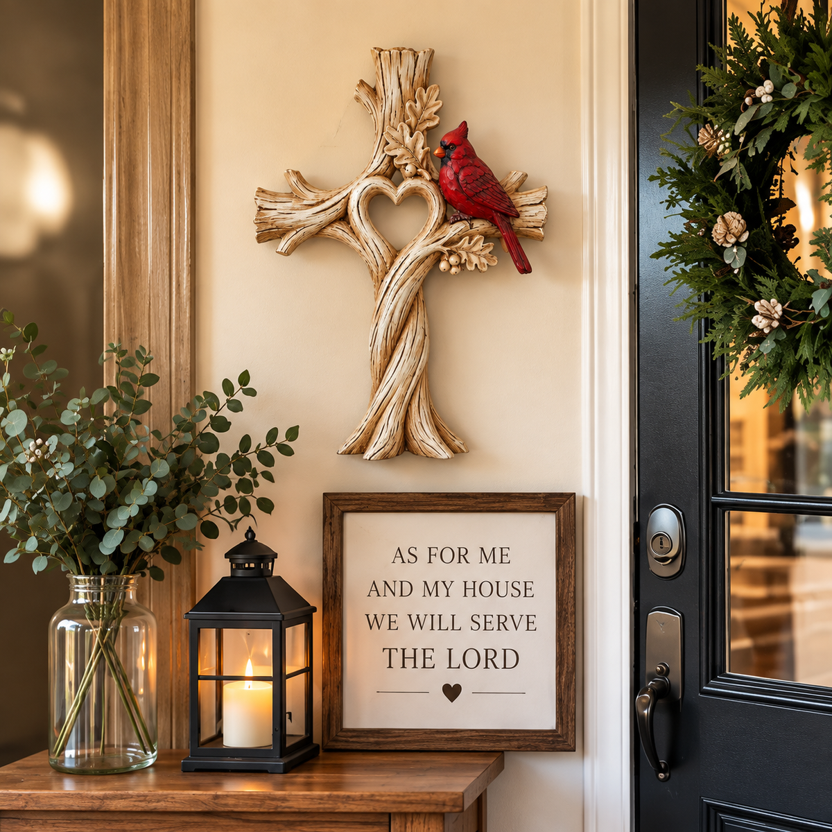 Always Near Cardinal Memorial Tree – Heart-Shaped Remembrance Decor