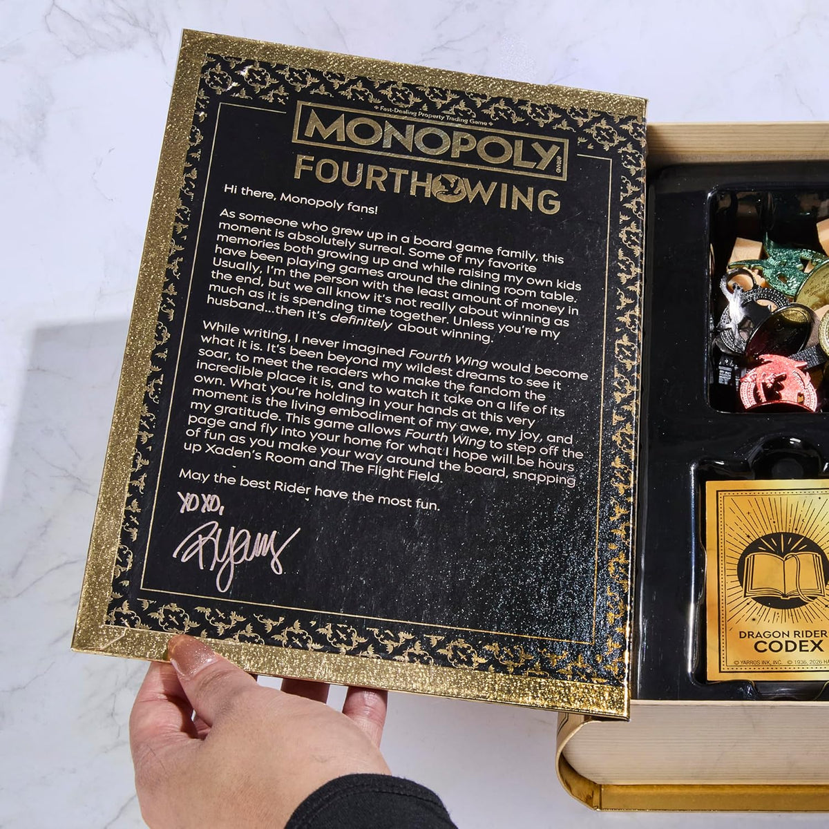 MONOPOLY: Fourth Wing Edition – Dragon Rider Fantasy Board Game