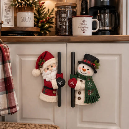 ☃️🎅Christmas Santa & Snowman Handle Huggers – Set of 2