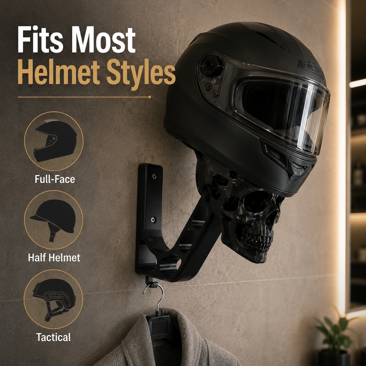 Black Knight Skull Helmet Stand