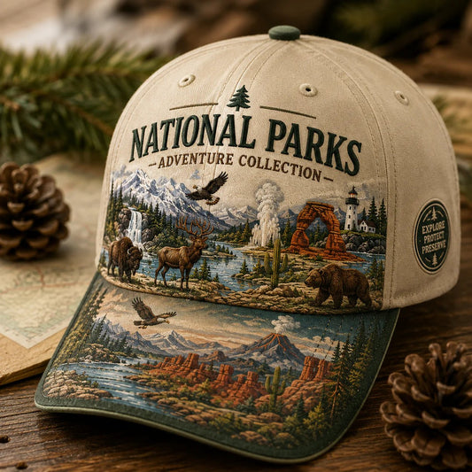 🌲 National Park Adventure Cap – Carry the Outdoors Wherever You Go