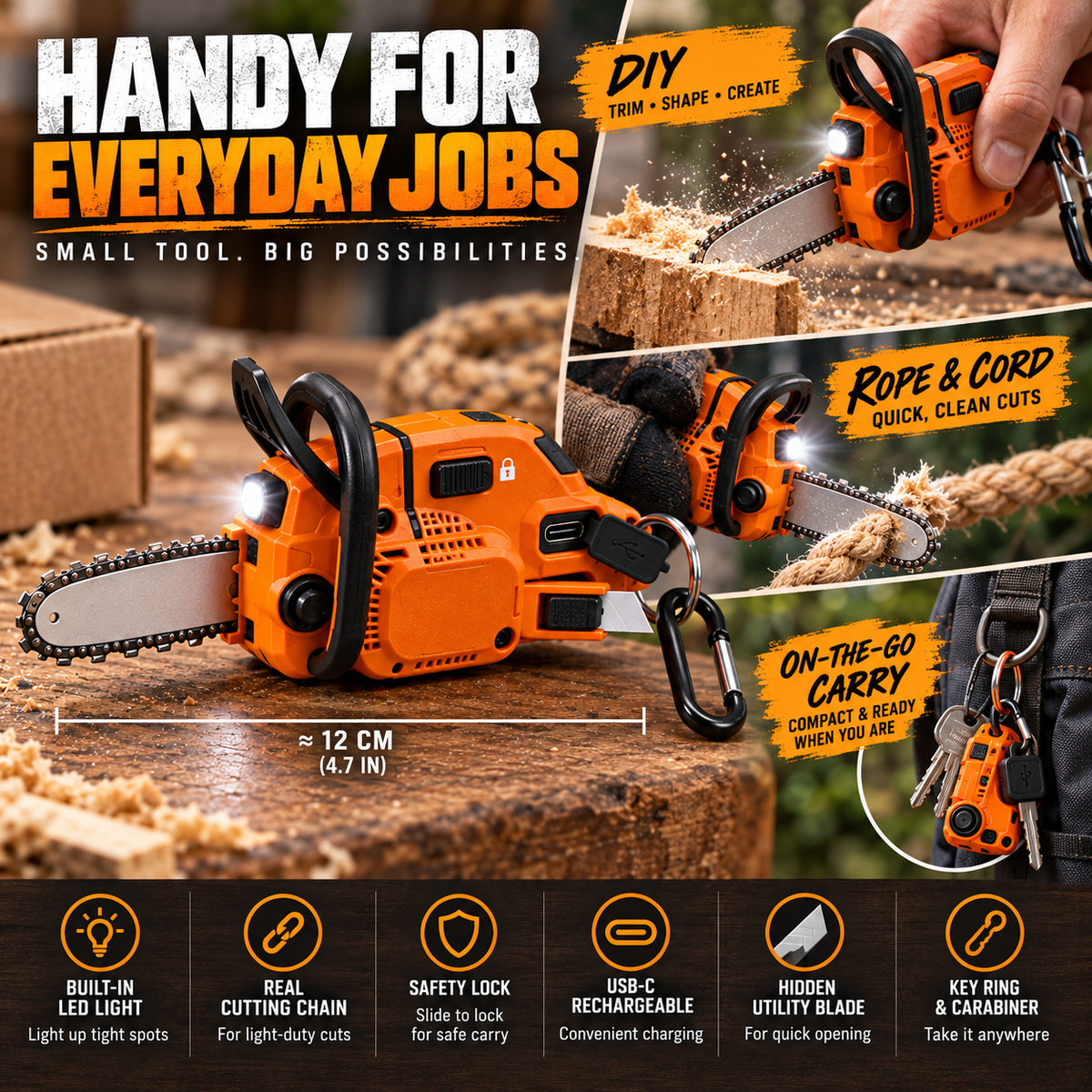 Everyday Utility Keychain Tool