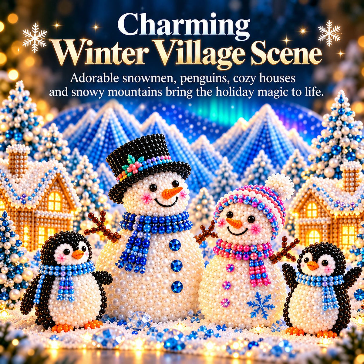 ❄️ DIY Winter Wonderland with Rhinestones and Pearl Details