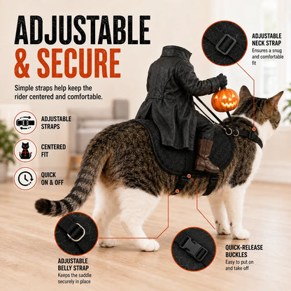 🎃 Funny Headless Horseman Halloween Pet Costume