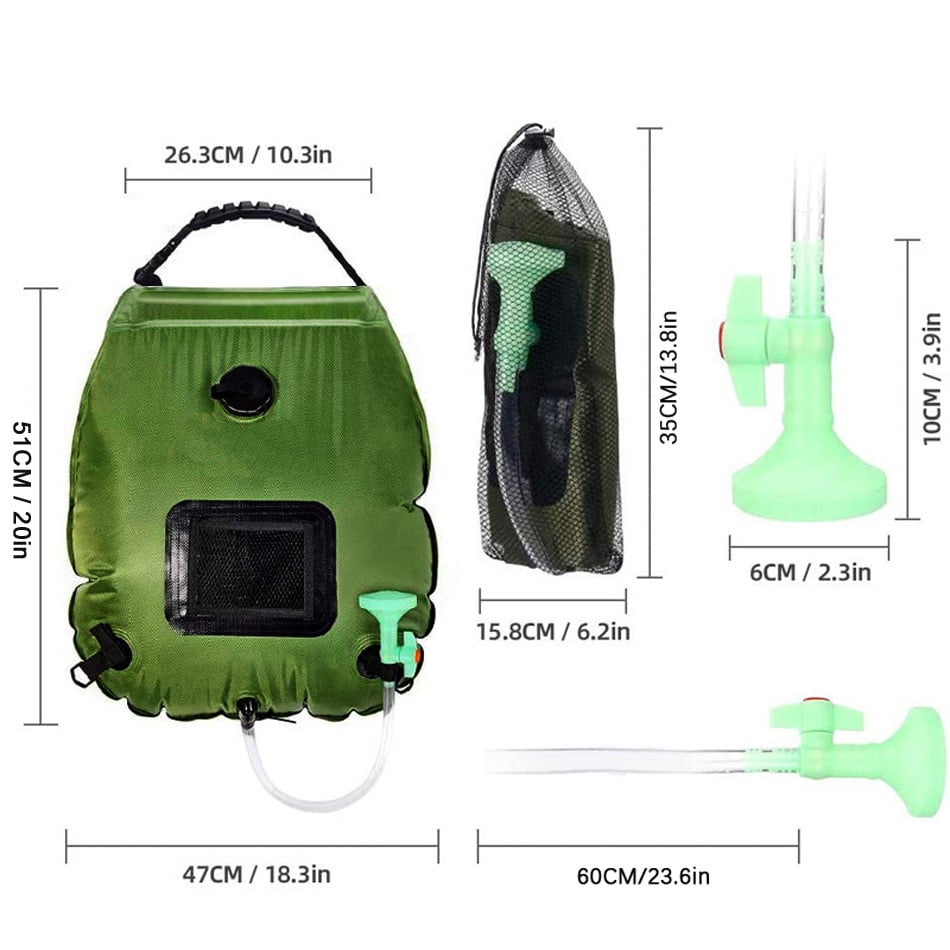⭐☀️ Portable Solar Camping Shower Bag