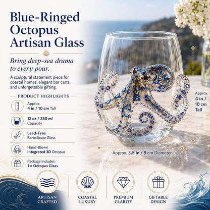 🐠✨ Handcrafted 3D Ocean Animal Glassware🐙Turn Every Sip into an Ocean Adventure