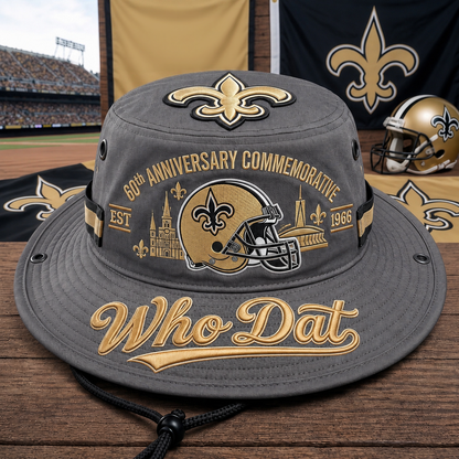 🇺🇸 Last Day Promo: 49% OFF⚜️🏈Who Dat 60th Anniversary commemorative Boonie Hat