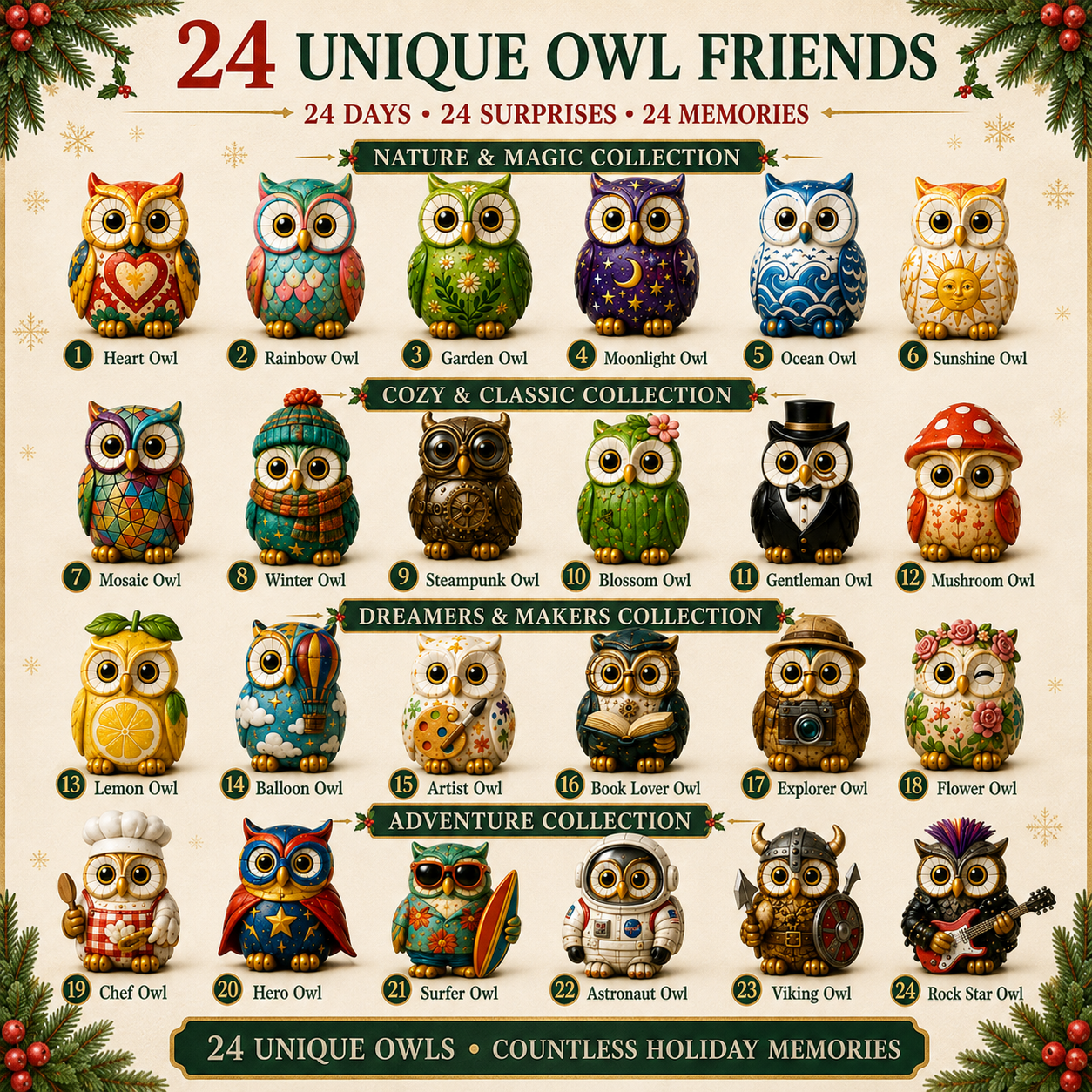 🦉🎁Whimsical Owls Advent Calendar 2026