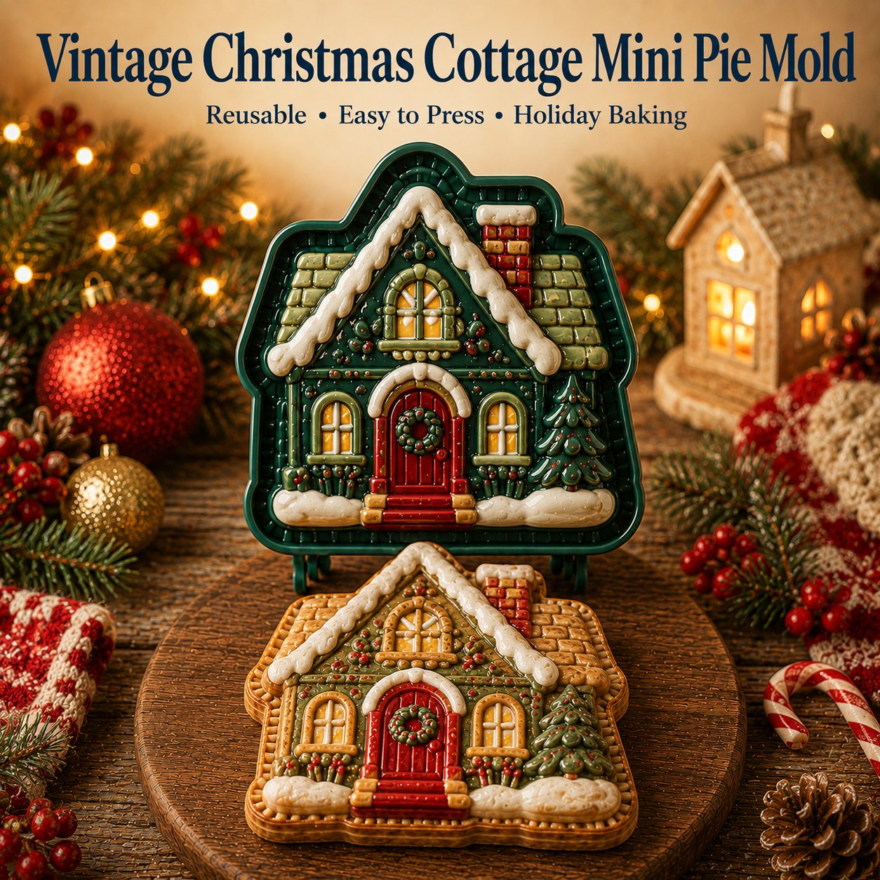 🔥😍 Letzter Tag: 49 % Rabatt – 🎄 Weihnachts-Mini-Pie-Formen-Kollektion mit 9 Designs | Wiederverwendbare Prägeformen für detailreiche Weihnachtsmann-, Schneemann-, Rentier-, Tannenbaum- & Festtags-Pies 🥧✨