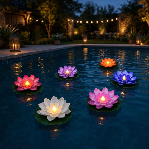 LotusGlow™ Floating Lotus Lights