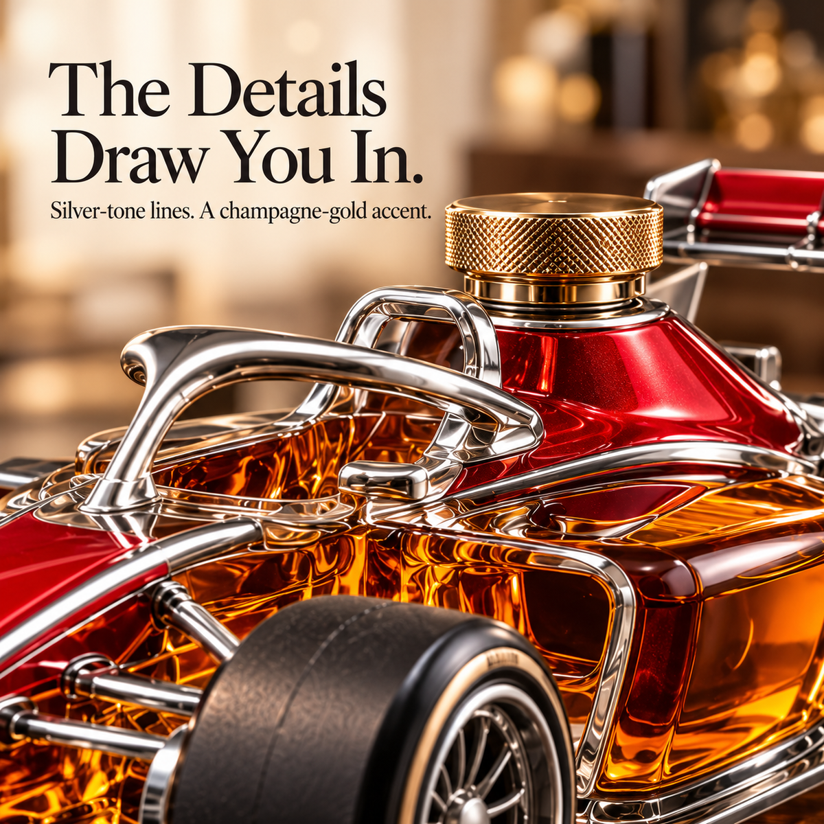 Open-Wheel Racing Car Whiskey Decanter – Collector Bottle & Gift for Motorsport Fans
