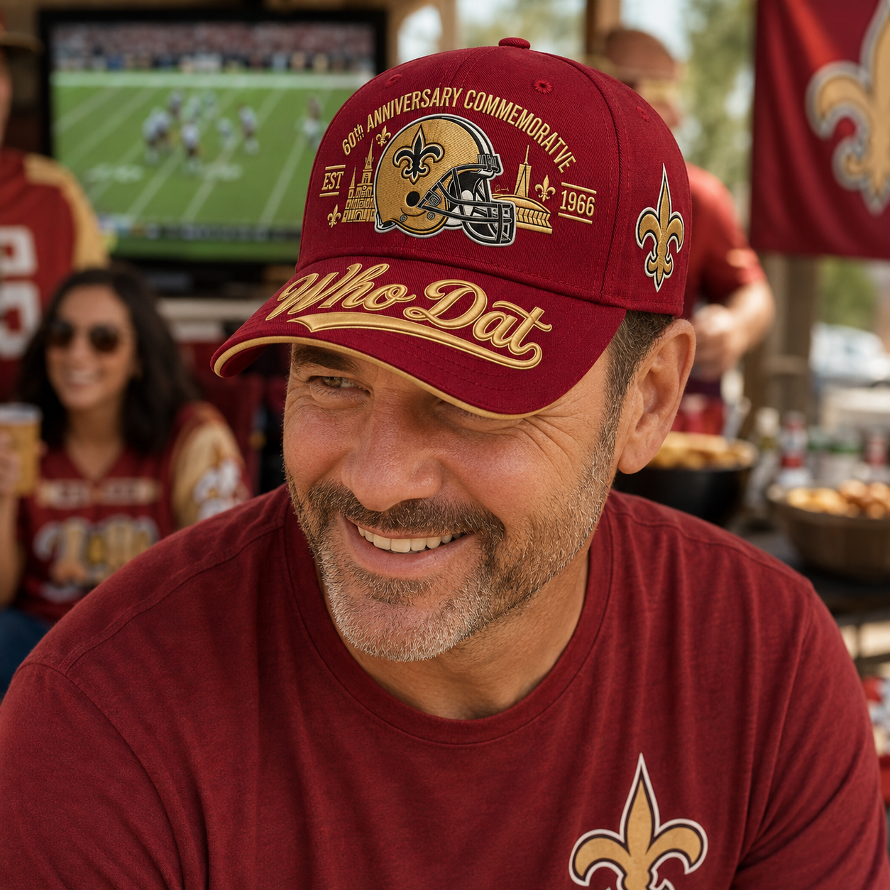 🇺🇸 Last Day Promo: 49% OFF⚜️🏈Who Dat 60th Anniversary Baseball Cap