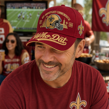 🇺🇸 Last Day Promo: 49% OFF⚜️🏈Who Dat 60th Anniversary Baseball Cap