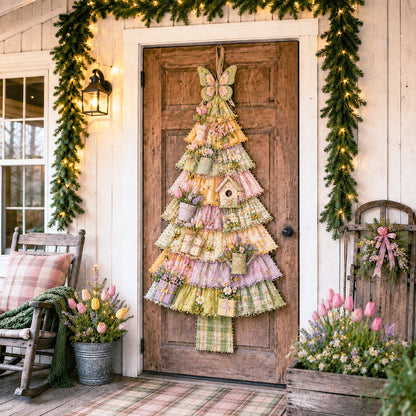 🎄Beginner-Friendly DIY Oversized Patchwork Christmas Tree Door Hanging Kit | Complete Kit with All Tools & Step-by-Step Guide Included 💕