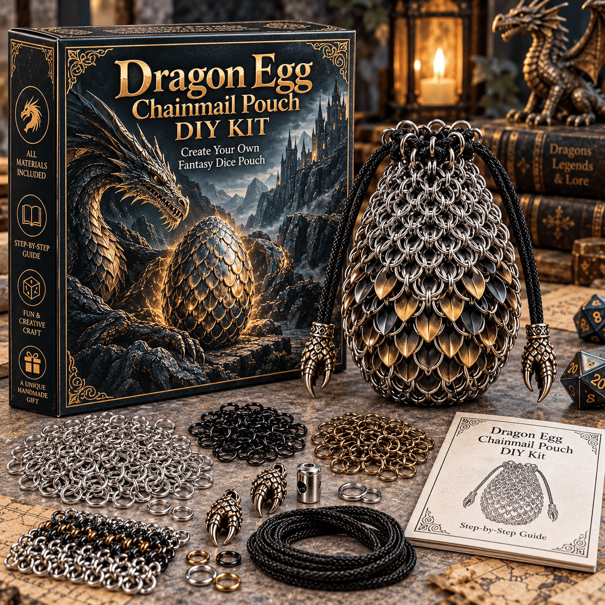 🔥🐉Dragonkeeper’s Pouch – DIY Craft Kit