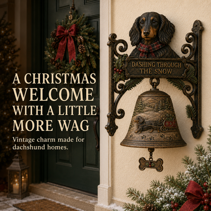 🐕 Dashing Through the Snow – Dachshund Christmas Sleigh Bell 🎄