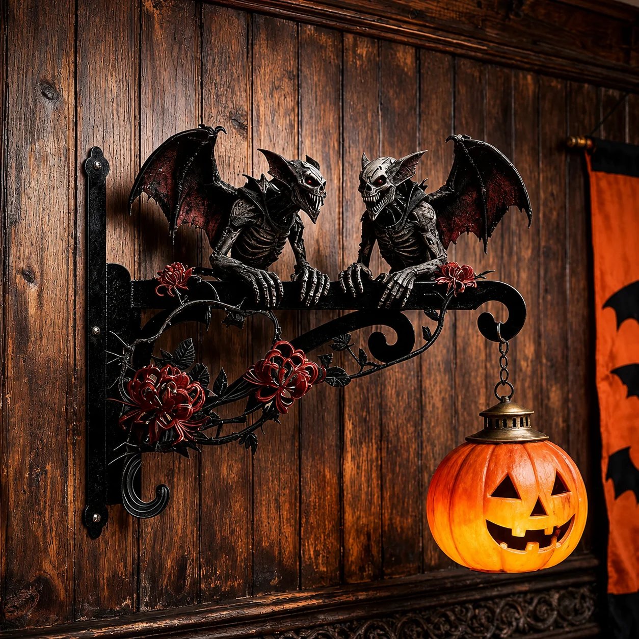 🎃Halloween Decorative Wall Hook - Spooky Outdoor Metal Hanger For Porch & Garden Decor
