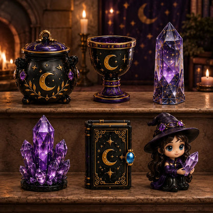 🔮 2026 Crystal Witch Advent Calendar | 24 Days of Mystical Miniatures, Crystal-Inspired Surprises & Witchy Fantasy Charm ✨