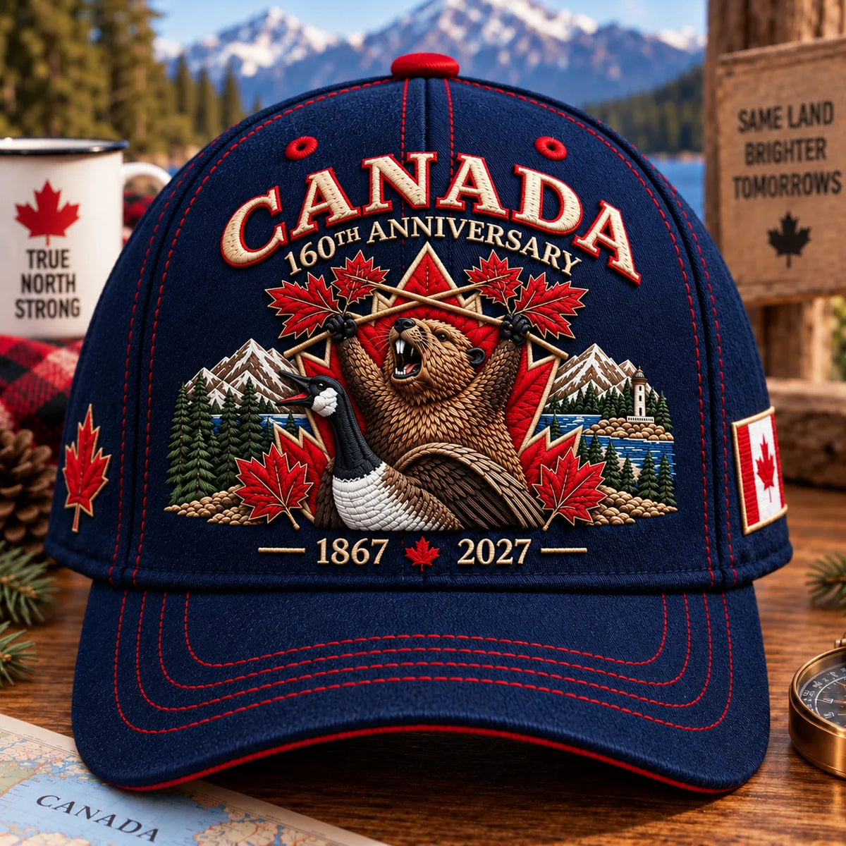 🍁🇨🇦 160 Years of Canadian Heritage – 1867–2027 Embroidered Commemorative Cap