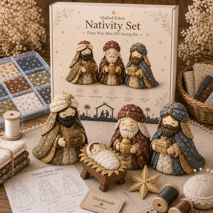 DIY Patchwork Nativity Scene Sewing Kit (Beginner-Friendly)
