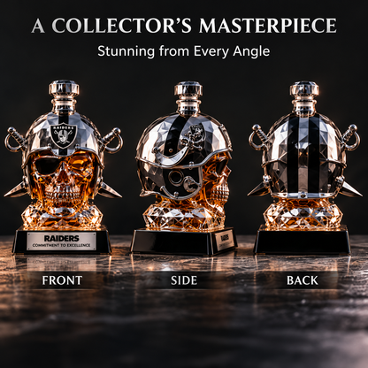 💀🏈 Gridiron Warrior Skull Whiskey Decanter