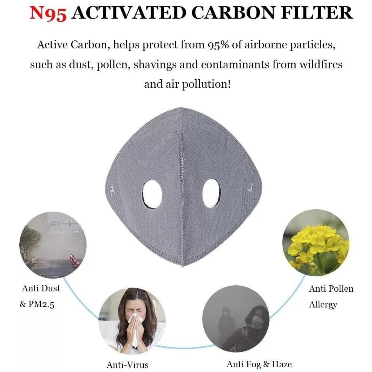 💦Reusable Carbon Filter Dust Mask – Built for Active Lifestyles🎁
