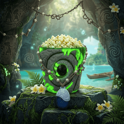 Moana Heart of Te Fiti Popcorn Bucket with Necklace