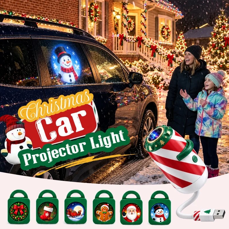 🎅🌠🎄 Merry Ride Christmas Car Projector Light – 5D Festive Projection Effect！！！