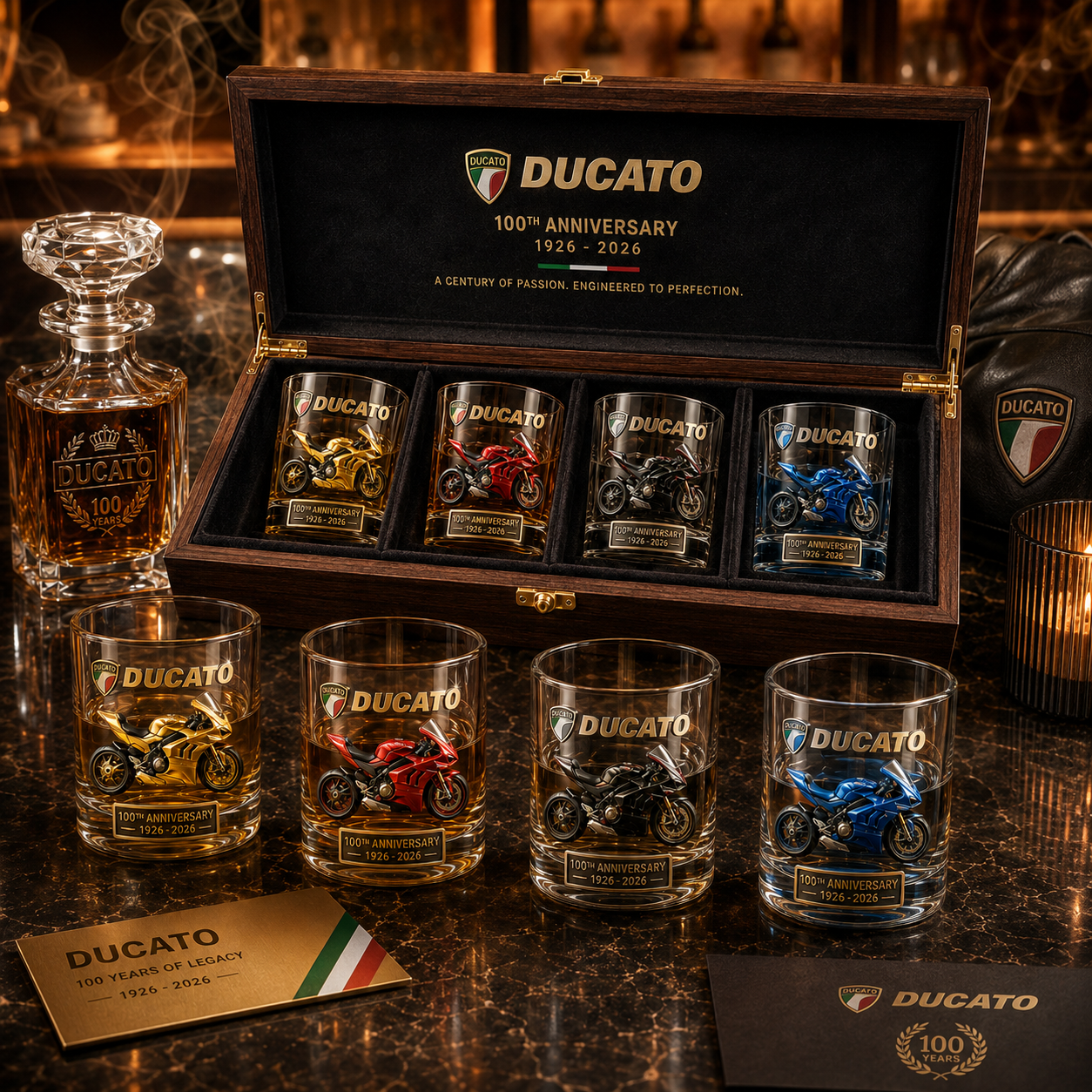 🍺Ducati 100th Anniversary Whiskey Glass