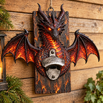 🐉 Drachenwächter-Wandflaschenöffner – Gothic-Fantasy-Bar-Dekoration