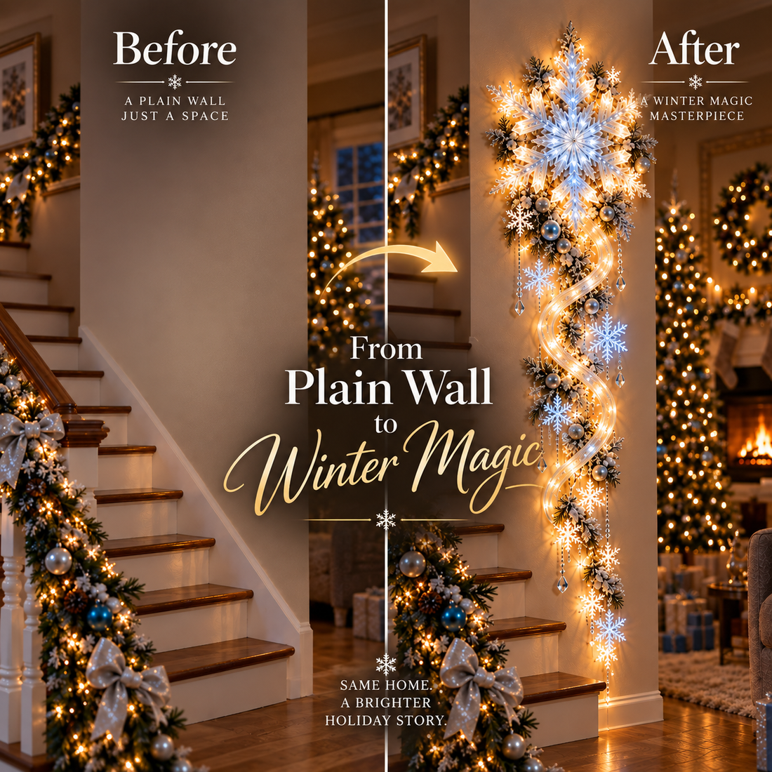 Easy hanging winter wall decor