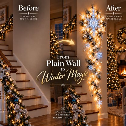 ❄️Giant Snowflake Blizzard Trail™- ✨ Let the Snowstorm Glow Indoors