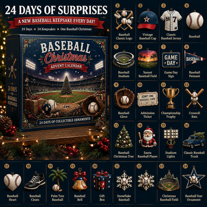 🎄⚾ Baseball Christmas Advent Calendar – 24 Days of Collectible Baseball Keepsakes 🎁✨