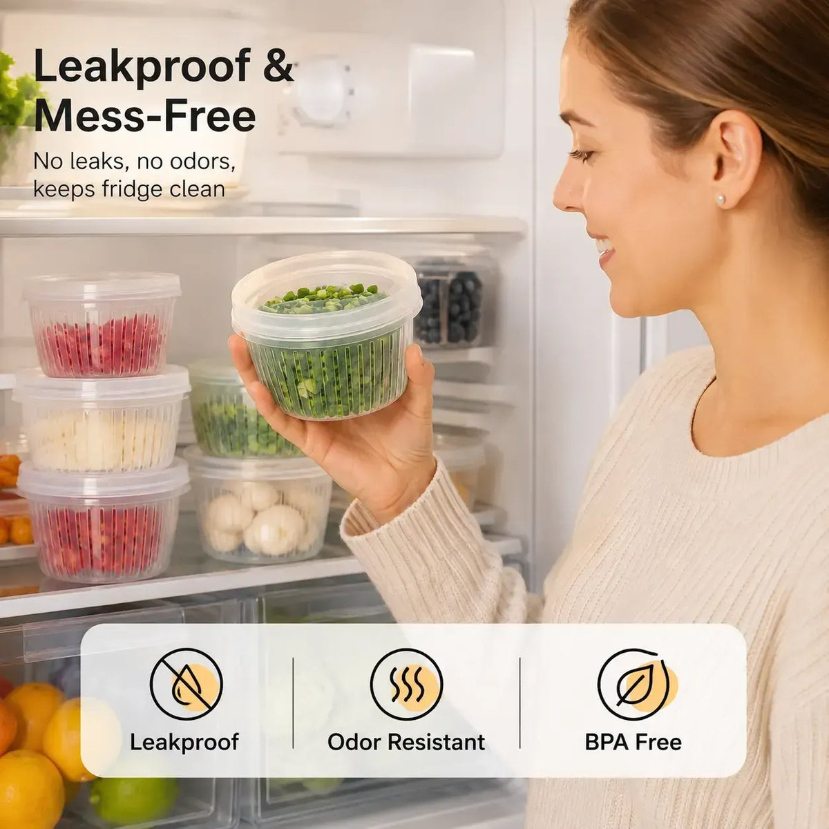 4Pcs Kitchen Storage Containers