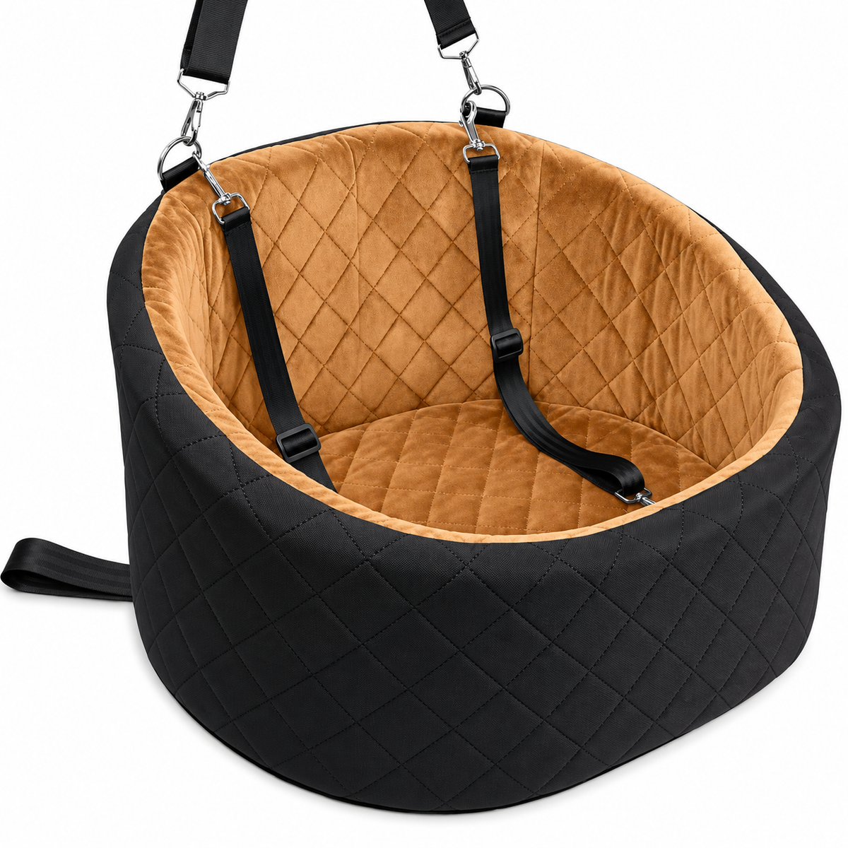 ☁️ 2-in-1 Dog Car Seat & Travel Bed – Soft, Supportive & Easy to Secure