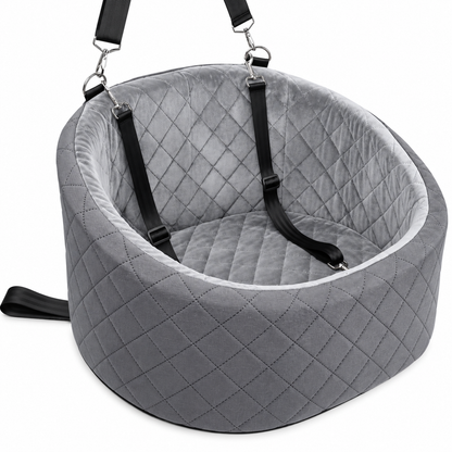☁️ 2-in-1 Dog Car Seat & Travel Bed – Soft, Supportive & Easy to Secure
