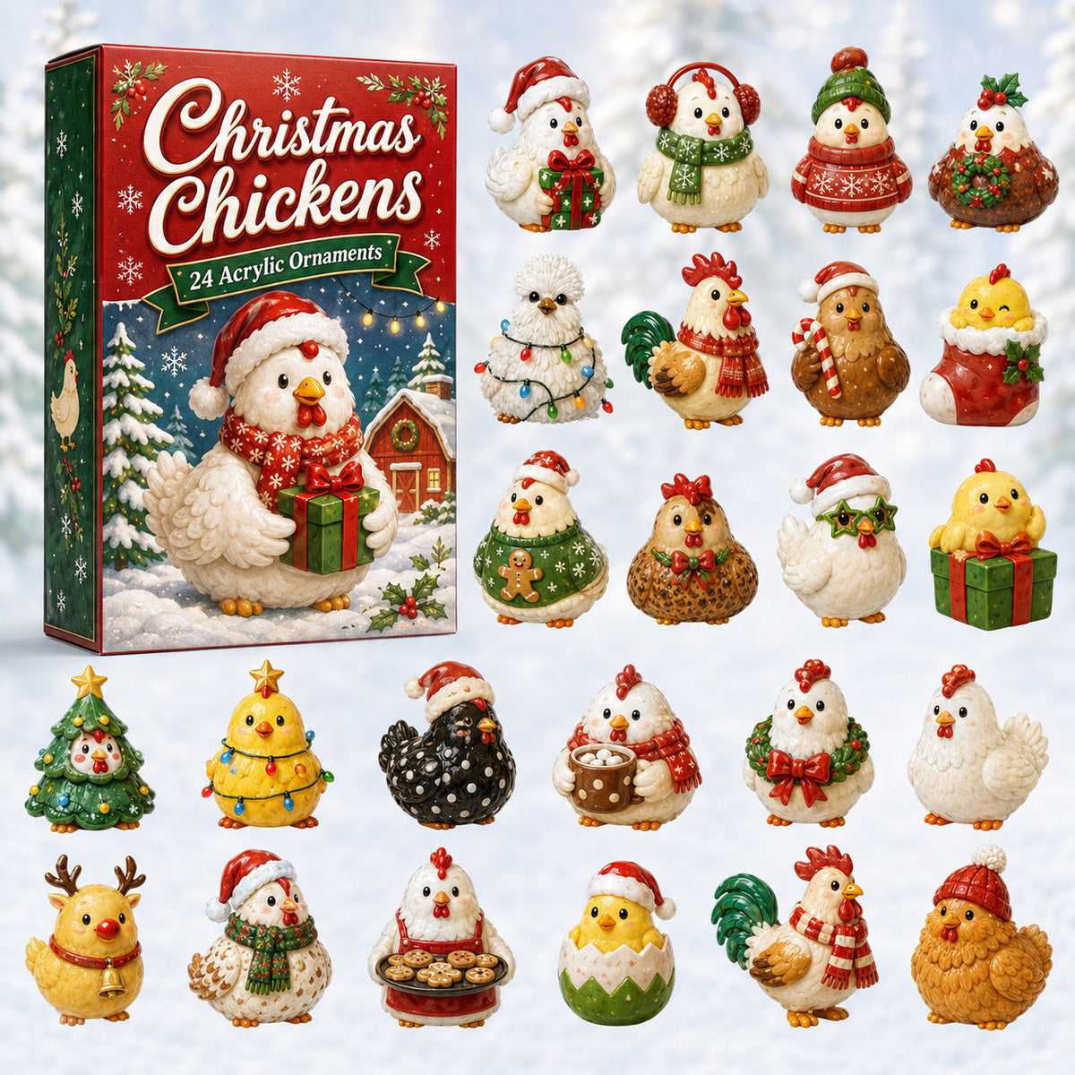 🐔🎄 2026 Christmas Chicken Advent Calendar – 24 Days of Festive Farmyard Surprises