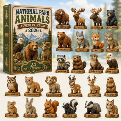 🎄🦬 2026 National Park Wildlife Advent Calendar – 24 Days of Animal Surprises