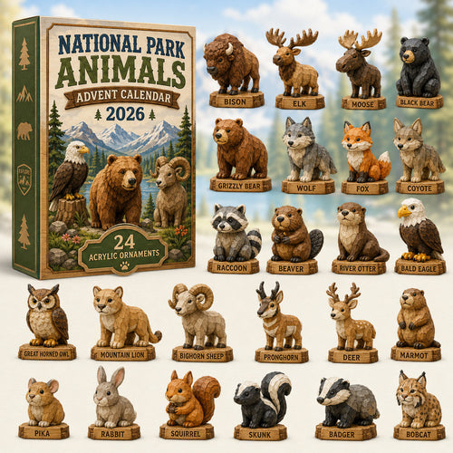 🎄🦬 2026 National Park Wildlife Advent Calendar – 24 Days of Animal Surprises
