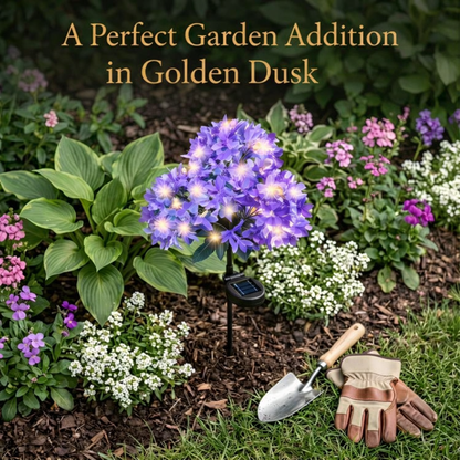 Waterproof Outdoor Solar-Powered Hydrangea Garden Light