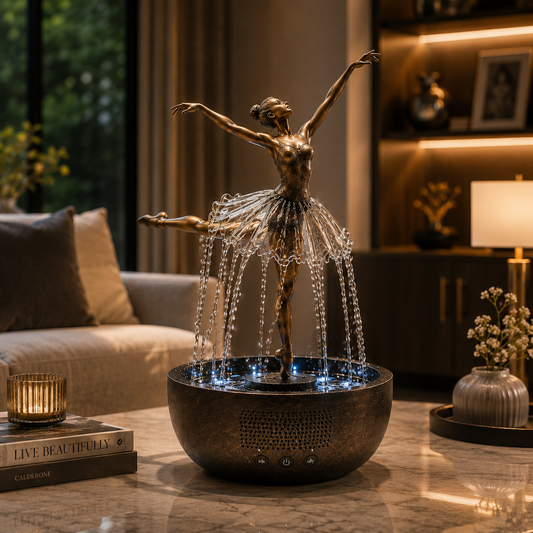 🎁 Ballerina Waterfall Bluetooth Speaker Fountain