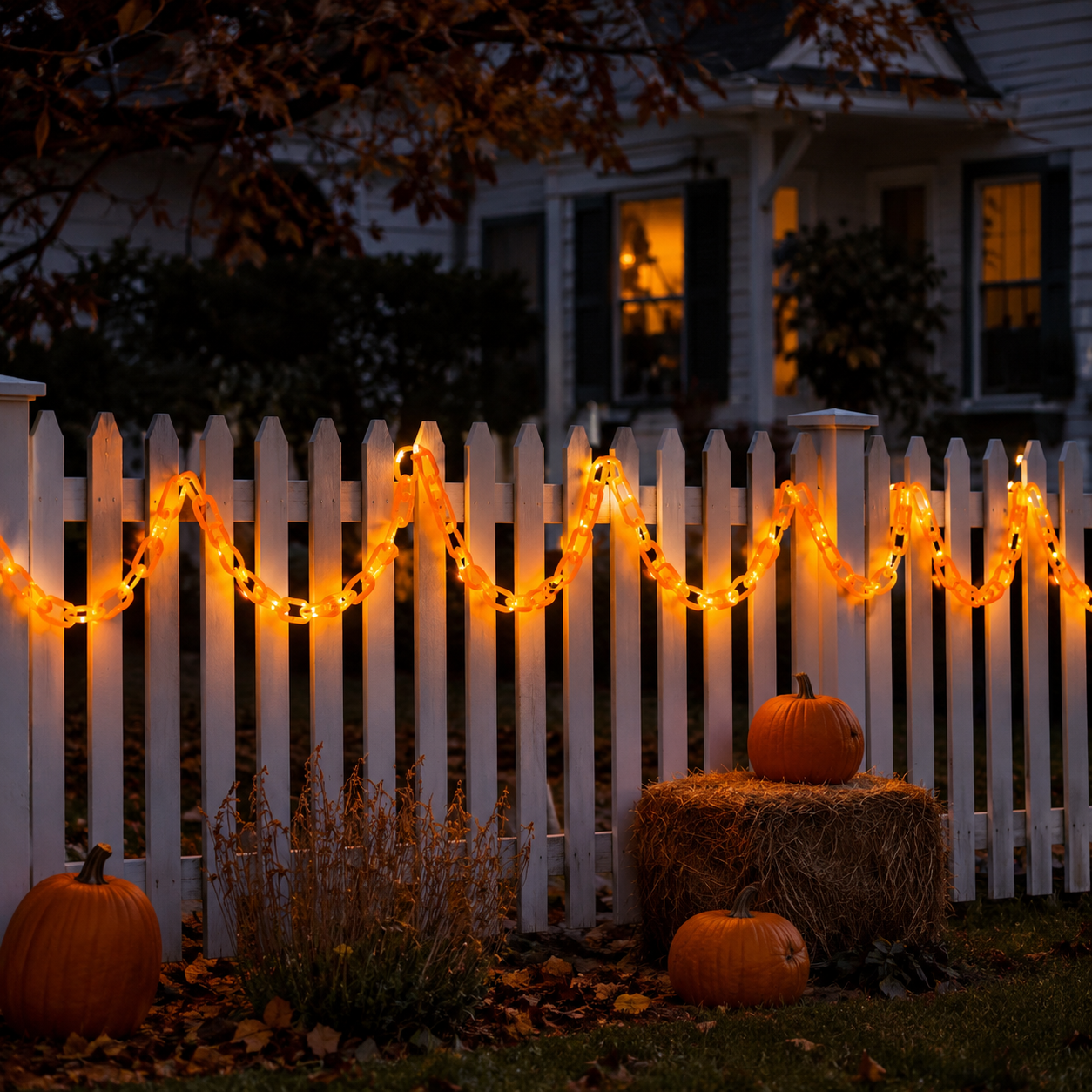 🎃⛓️ Solar-Powered Light-Up Halloween Chain Garland