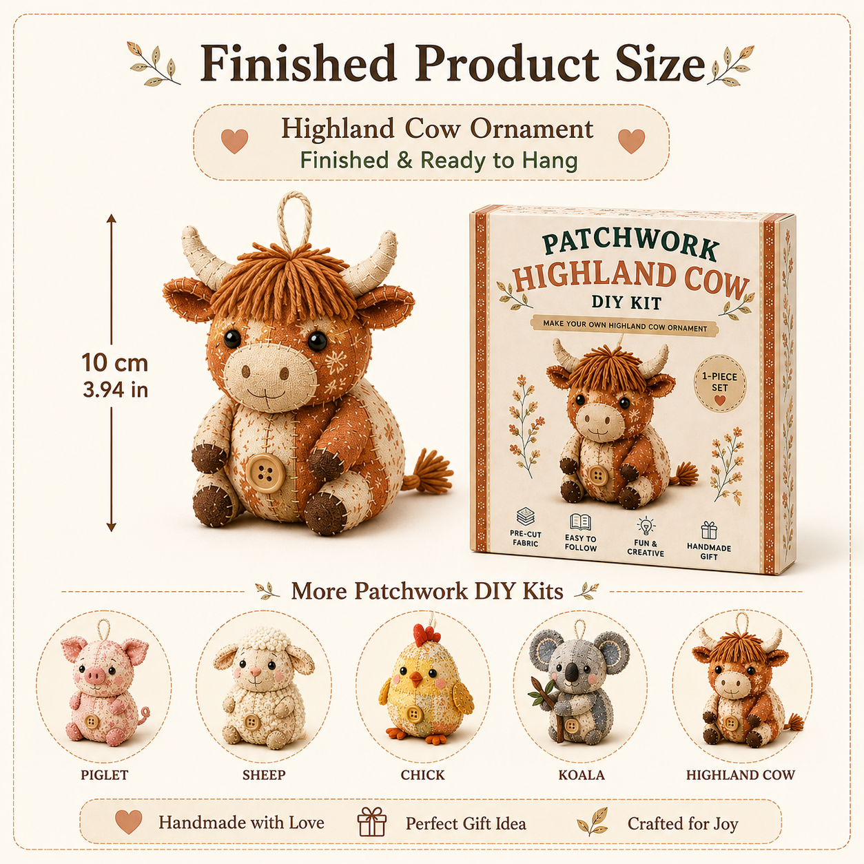 Patchwork Animal DIY Sewing Kit