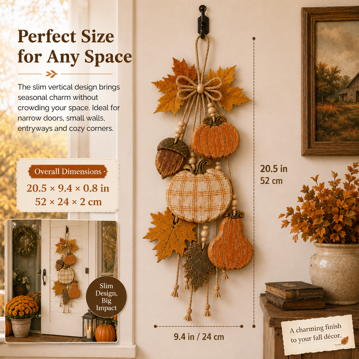 Rustic Harvest Wooden Door Hanger
