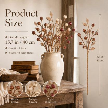 Vintage Faux Thistle Berry Stems