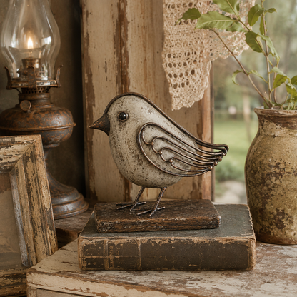 Vintage  Wire Wing Bird Sculpture