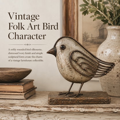Vintage  Wire Wing Bird Sculpture